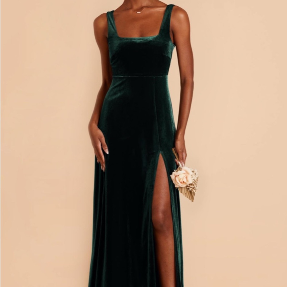 Birdy Grey Dark Green Velvet Maxi Dress